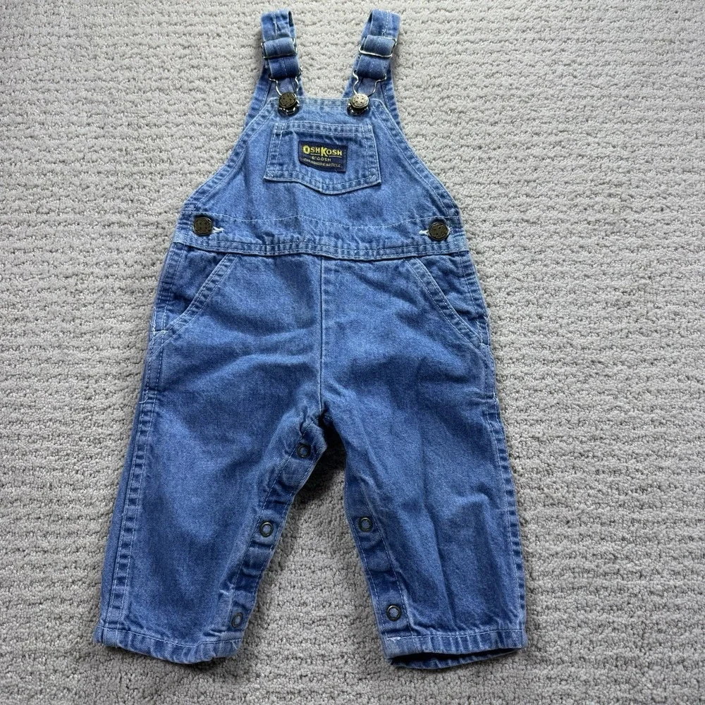 Vintage 90's Oshkosh B'Gosh Denim‎ Overalls 6-9 Months